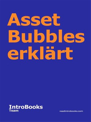cover image of Asset Bubbles erklärt